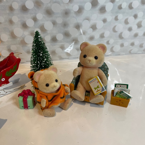 Calico Critters Sylvanian Families 🐻Luxury Living Room Christmas set - Picture 9 of 14
